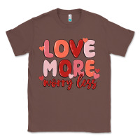Chestnut love more worry less Classic Tee - MaliasSmallBusiness
