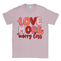 Lilac love more worry less Classic Tee - MaliasSmallBusiness