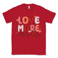Red love more worry less Classic Tee - MaliasSmallBusiness