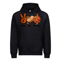 Black Peace Love Basketball Urban Hoodie - FaDigitalArtStudio