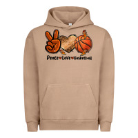 Pigment Burro Peace Love Basketball Urban Hoodie - FaDigitalArtStudio