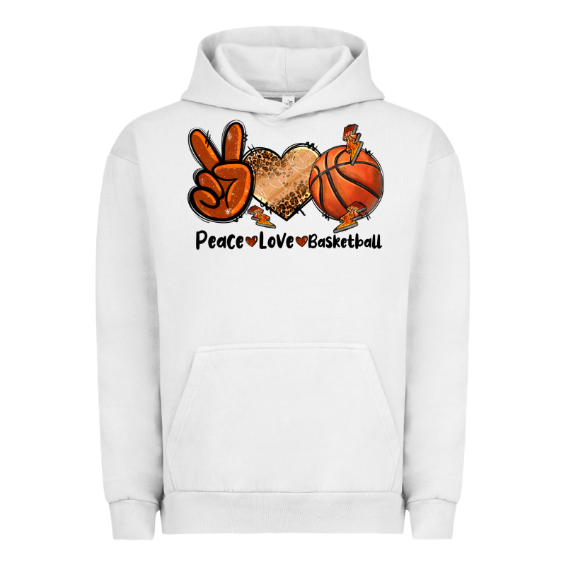 Peace Love Basketball Urban Hoodie by FaDigitalArtStudio | Teevron
