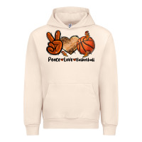 Sandshell Peace Love Basketball Urban Hoodie - FaDigitalArtStudio