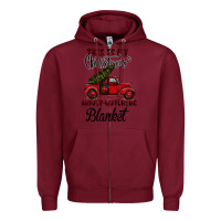 Burgundy Christmas Movie Watching Blanket Zipper Hoodie - Bettercallsaul
