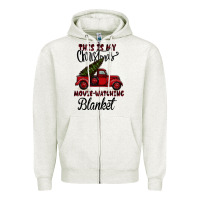 Oatmeal Heather Christmas Movie Watching Blanket Zipper Hoodie - Bettercallsaul