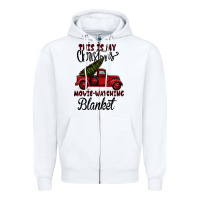 White Christmas Movie Watching Blanket Zipper Hoodie - Bettercallsaul