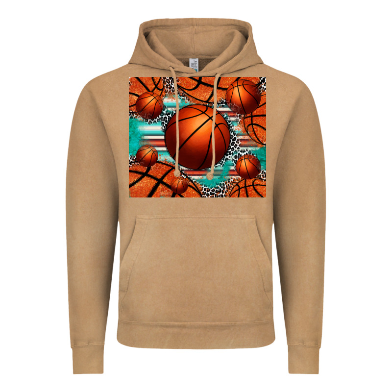 Basketball Leopard Serape Tumbler Vintage Hoodie by Jasminsmagicworld | Teevron