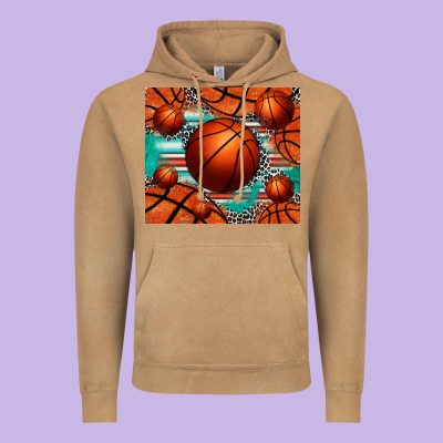 Basketball Leopard Serape Tumbler Vintage Hoodie Designed By Jasminsmagicworld