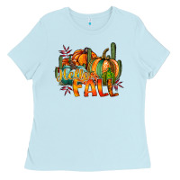 Baby Blue hallo fall Ladies Tee - RacoonDesign