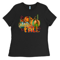 Black hallo fall Ladies Tee - RacoonDesign