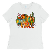 White hallo fall Ladies Tee - RacoonDesign