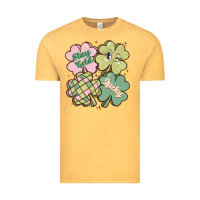 Vintage Mustard st patricks day clover Vintage Tee - MaliasSmallBusiness