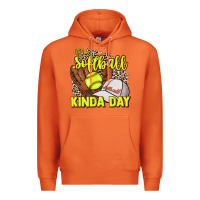 Carrot It's a Softball kinda day leopard Premium Hoodie - HowdyJamesFarm