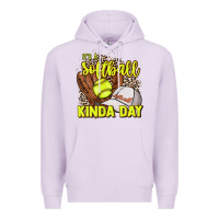 Lilac It's a Softball kinda day leopard Premium Hoodie - HowdyJamesFarm