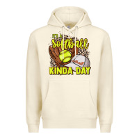 Sandshell It's a Softball kinda day leopard Premium Hoodie - HowdyJamesFarm