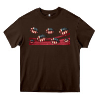 Chocolate Brown american flag lips 16oz libbey cup Heavy Core Tee - HRA Design Shop
