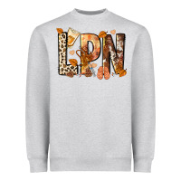 Heather Grey lpn licensed practical nurse Heavyweight Sweatshirt - NancyCooperArtShop