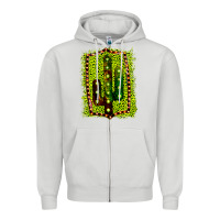 Dove Grey Cactus Leopard Frame Zipper Hoodie - Bettercallsaul