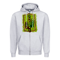 Heather Grey Cactus Leopard Frame Zipper Hoodie - Bettercallsaul