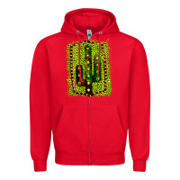 Red Cactus Leopard Frame Zipper Hoodie - Bettercallsaul