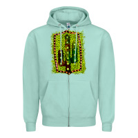 Cactus Leopard Frame Zipper Hoodie | Teevron