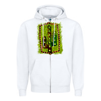 White Cactus Leopard Frame Zipper Hoodie - Bettercallsaul