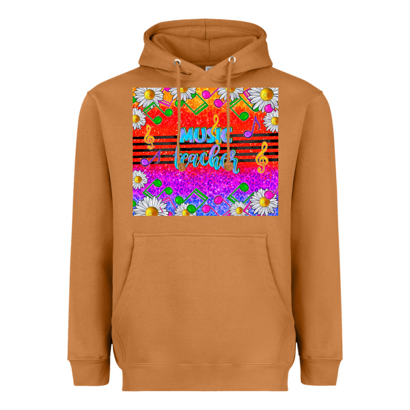 Rainbow Music Teacher Heavyweight Hoodie by TumblerDesignByShophia | Teevron