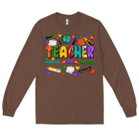 Chestnut teacher crayons kids caffeine Long Sleeve Tee - NancyCooperArtShop