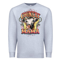 Heather Grey Country Mama Premium Sweatshirt - HowdyJamesFarm