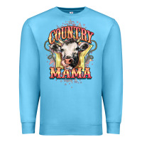 Ocean Blue Country Mama Premium Sweatshirt - HowdyJamesFarm
