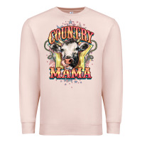 Pale Pink Country Mama Premium Sweatshirt - HowdyJamesFarm