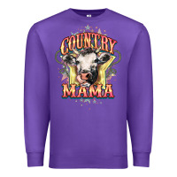 Purple Country Mama Premium Sweatshirt - HowdyJamesFarm