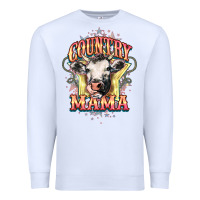 White Country Mama Premium Sweatshirt - HowdyJamesFarm