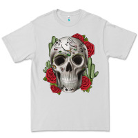 Dove Grey skull cactus Premium Tee - JahusDesignShop