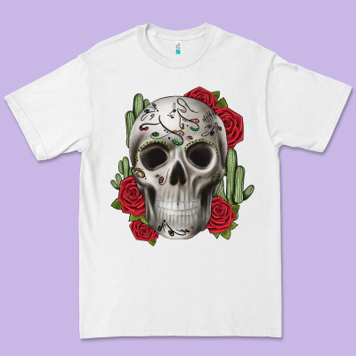 Skull Cactus Premium Tee Designed By Jahusdesignshop
