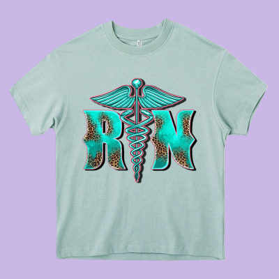 Registered Medical Symbol Nurse Heavy Core Tee Designed By Barkaloodesign