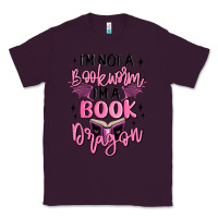 Plum i'm not a booksorm i'm a book dragon Classic Tee - MaliasSmallBusiness