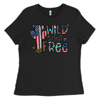 Black wild and free Ladies Tee - CowhideDigitalArt