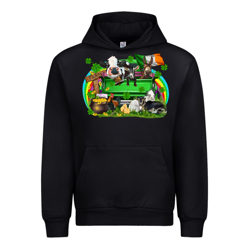 St. Patrick's Day Farm Animal Truck Urban Hoodie by FaDigitalArtStudio | Teevron