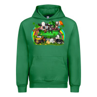 Emerald St. Patrick's Day farm animal truck Urban Hoodie - FaDigitalArtStudio