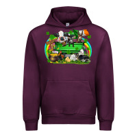 Mauve Wine St. Patrick's Day farm animal truck Urban Hoodie - FaDigitalArtStudio