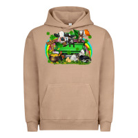 Pigment Burro St. Patrick's Day farm animal truck Urban Hoodie - FaDigitalArtStudio