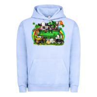 Pigment Grape Ice St. Patrick's Day farm animal truck Urban Hoodie - FaDigitalArtStudio