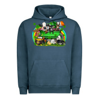 Pigment Midnight Navy St. Patrick's Day farm animal truck Urban Hoodie - FaDigitalArtStudio