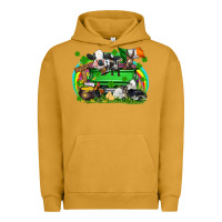 Pigment Peanut Butter St. Patrick's Day farm animal truck Urban Hoodie - FaDigitalArtStudio