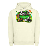 Pigment Pistachio St. Patrick's Day farm animal truck Urban Hoodie - FaDigitalArtStudio