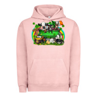 Pigment Salmon St. Patrick's Day farm animal truck Urban Hoodie - FaDigitalArtStudio