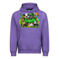 Tulip St. Patrick's Day farm animal truck Urban Hoodie - FaDigitalArtStudio