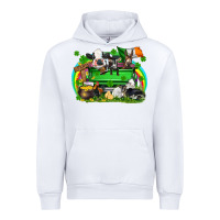 White St. Patrick's Day farm animal truck Urban Hoodie - FaDigitalArtStudio