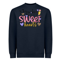 Navy my bus full of sweet hearts Heavyweight Sweatshirt - MaliasSmallBusiness